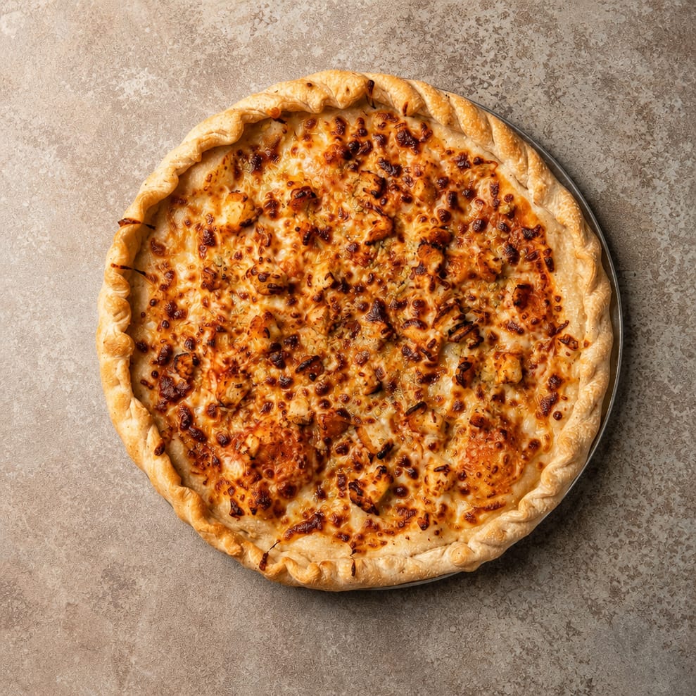 Medium Buffalo Chicken Pizza.